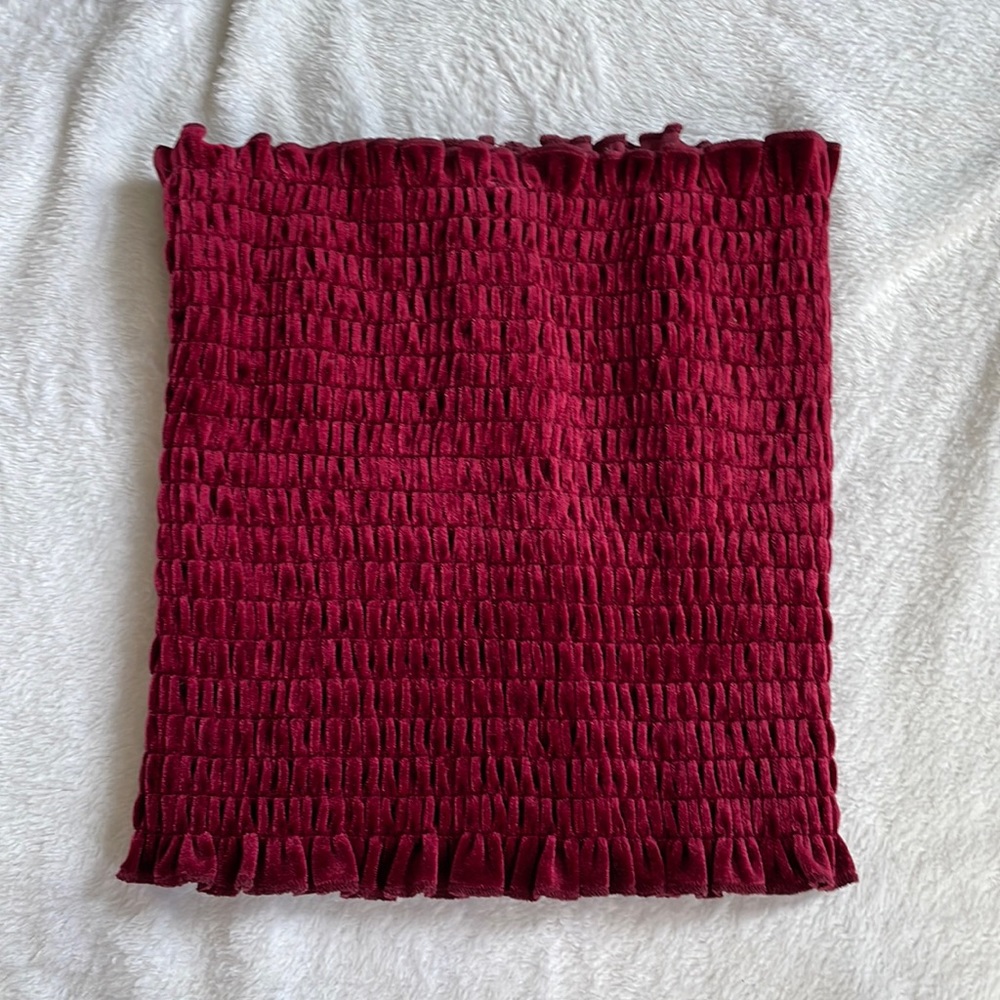 Velvet tube top
